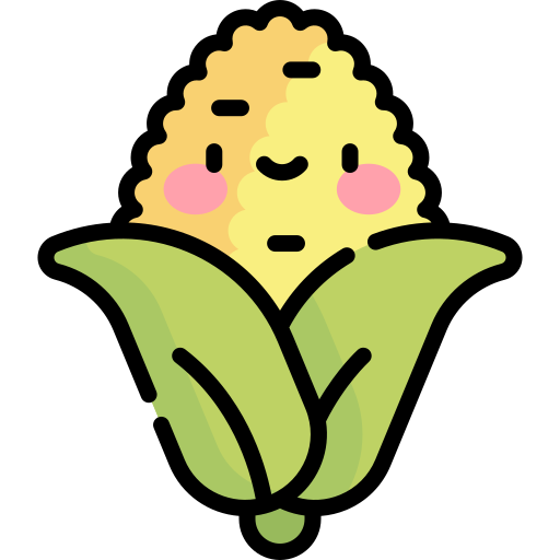 Corn Kawaii Lineal color icon