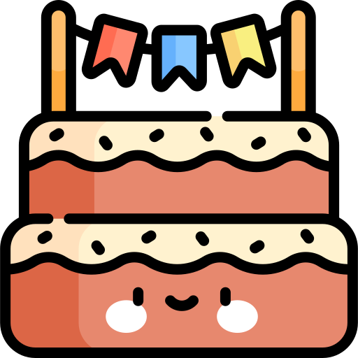 Cake Kawaii Lineal color icon