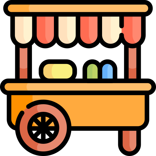 Food stall Kawaii Lineal color icon