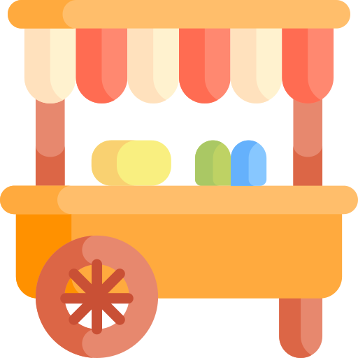 Food stall Kawaii Flat icon
