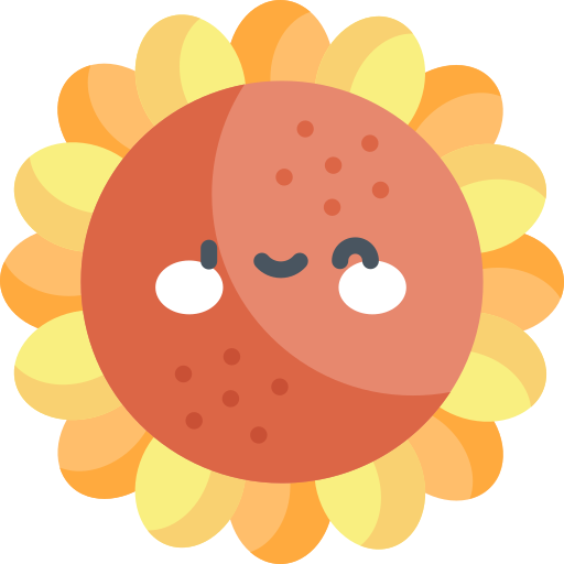 Sunflower Kawaii Flat icon