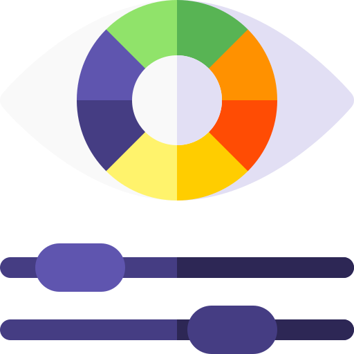 regolazione del colore Basic Rounded Flat icona