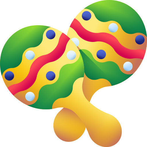 maracas 3D Color icono