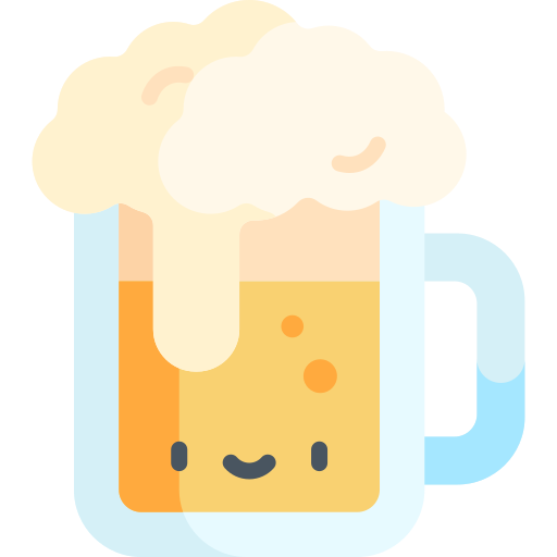 Beer Kawaii Flat icon