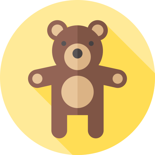 Bear Flat Circular Flat icon