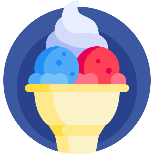 Ice cream Detailed Flat Circular Flat icon