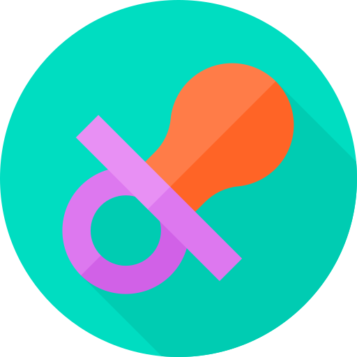 Pacifier Flat Circular Flat icon