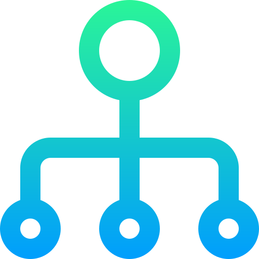 organigram Super Basic Straight Gradient icoon