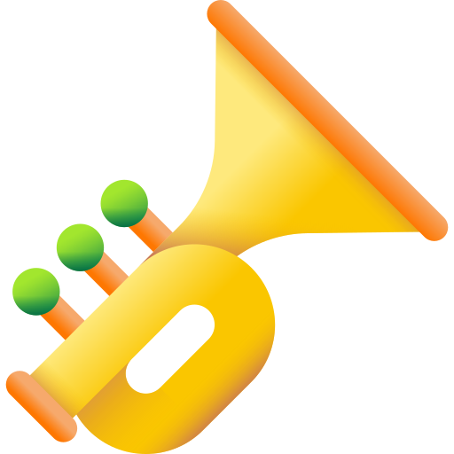 trompete 3D Color Ícone