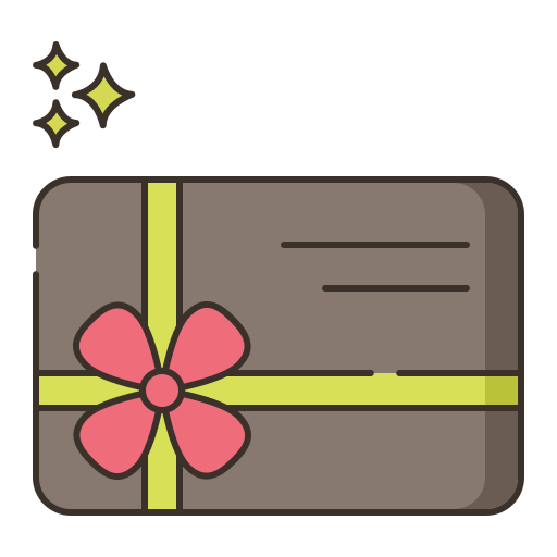 tarjeta de regalo Flaticons Lineal Color icono
