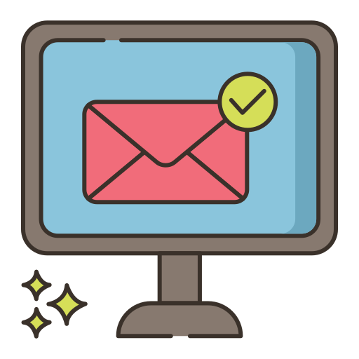 Inbox Flaticons Lineal Color icon
