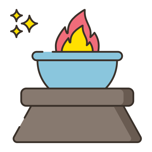 火鉢 Flaticons Lineal Color icon