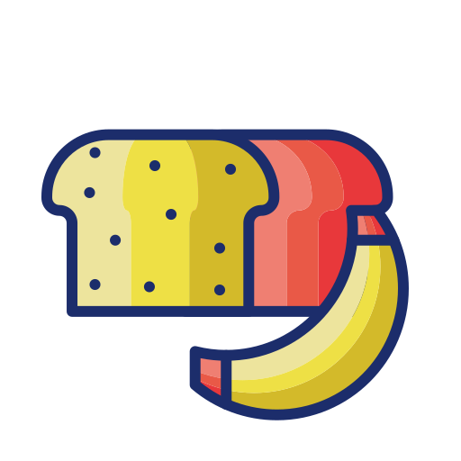 pane alla banana Flaticons Lineal Color icona