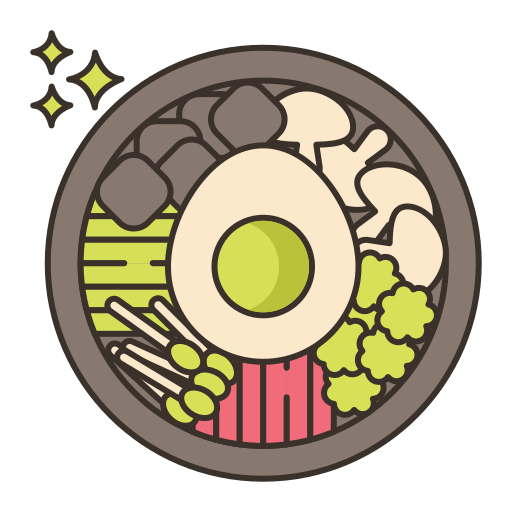비빔밥 Flaticons Lineal Color icon