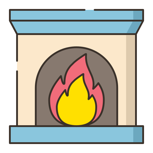 kamin Flaticons Lineal Color icon