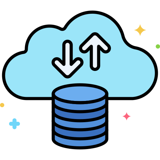 archiviazione cloud Flaticons Lineal Color icona