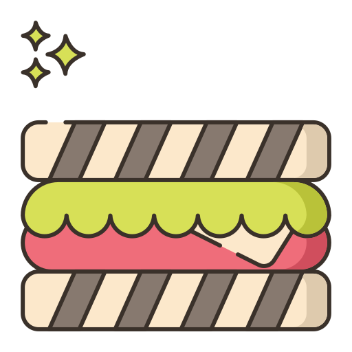 Cuban sandwich Flaticons Lineal Color icon