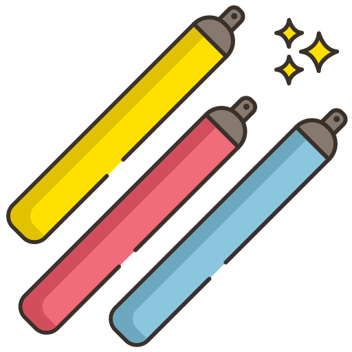 Светящиеся палочки Flaticons Lineal Color иконка