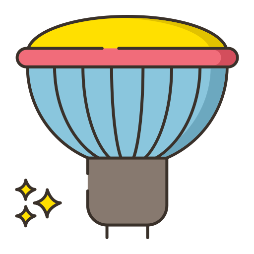 ハロゲンランプ Flaticons Lineal Color icon