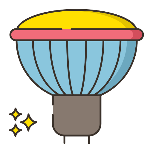 halogenlampe Flaticons Lineal Color icon