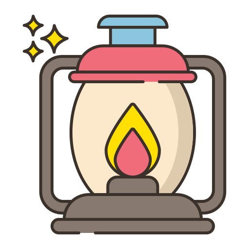 오일 램프 Flaticons Lineal Color icon