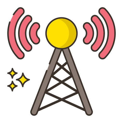 radiowellen Flaticons Lineal Color icon