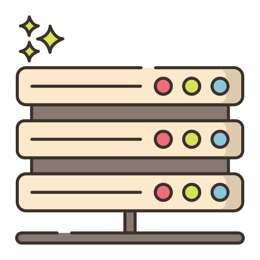 archiviazione del server Flaticons Lineal Color icona