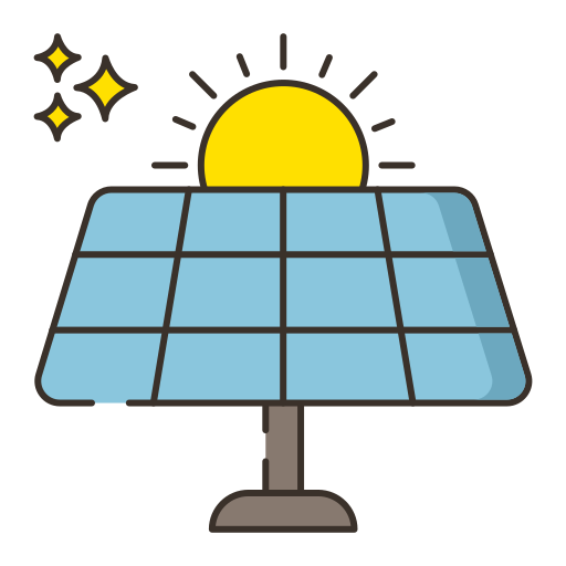 pannello solare Flaticons Lineal Color icona