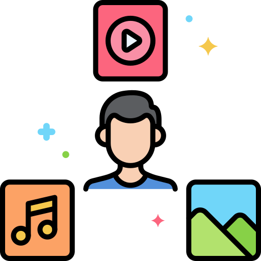 User generated content Flaticons Lineal Color icon