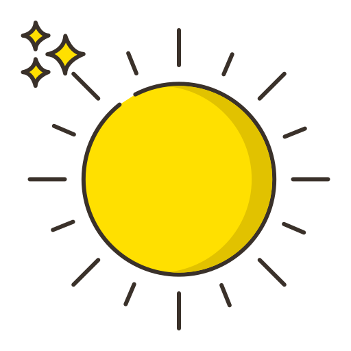 태양 Flaticons Lineal Color icon