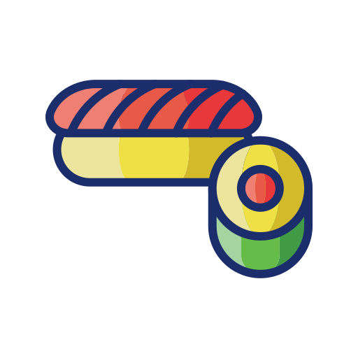 sushi Flaticons Lineal Color icono