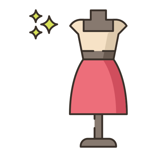 sukienka Flaticons Lineal Color ikona
