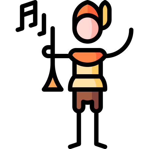 juglar Puppet Characters Lineal Color icono