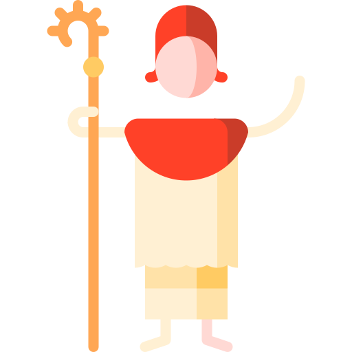papież Puppet Characters Flat ikona
