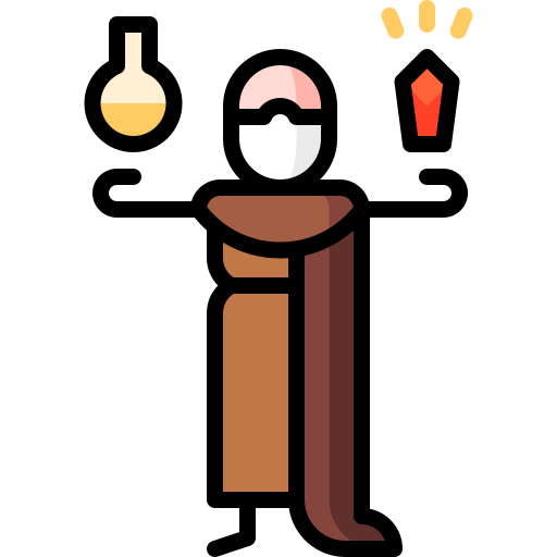 alchimist Puppet Characters Lineal Color icon