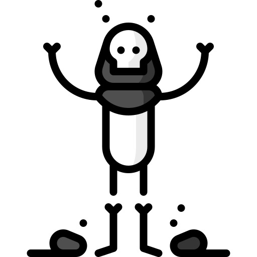 죽음 Puppet Characters Lineal Color icon