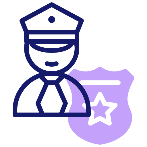 policja Inipagistudio Lineal Color ikona