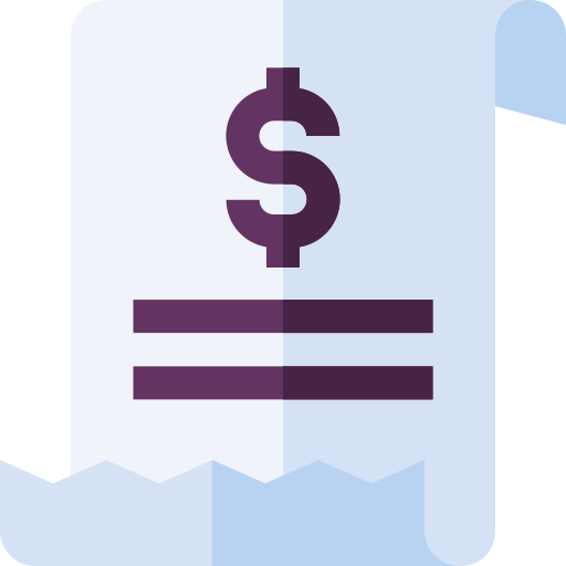 Invoice Basic Straight Flat icon