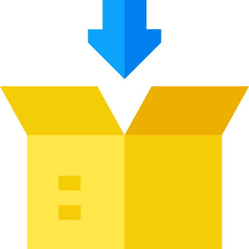 Delivery box Basic Straight Flat icon