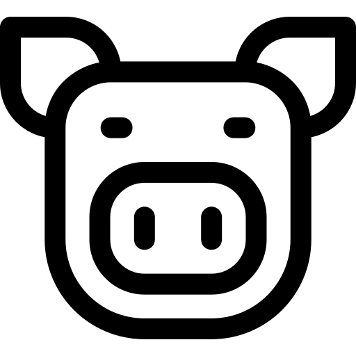 wieprzowina Basic Rounded Lineal ikona