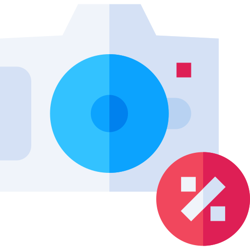 Photo camera Basic Straight Flat icon
