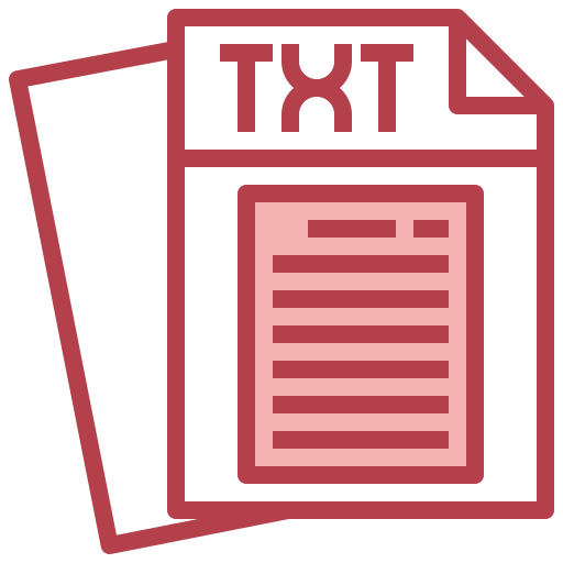 Txt file Surang Red icon