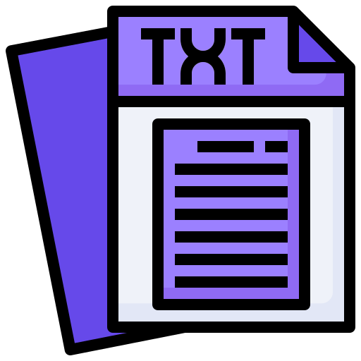 Txt file Surang Lineal Color icon