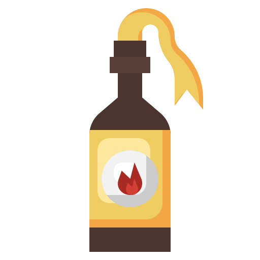 Molotov cocktail Surang Flat icon