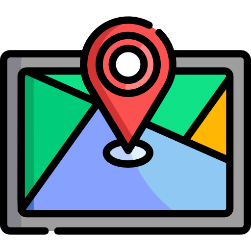 Digital map Special Lineal color icon