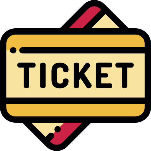 チケット Detailed Rounded Lineal color icon
