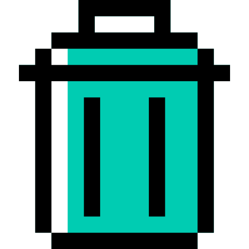 Trash Pixel Linear color icon