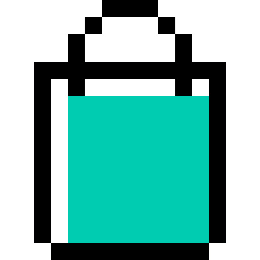 ショッピングバッグ Pixel Linear color icon