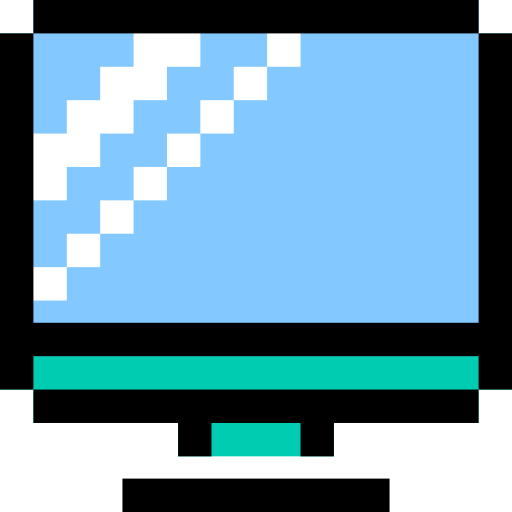 monitor Pixel Linear color icono