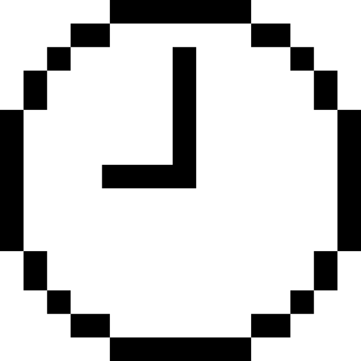 zegar Pixel Outline ikona